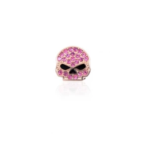Pink Bling Willie G Skull Locket Charm