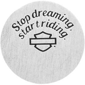 LG Silver Tone Stop Dreaming,Start Riding Plate