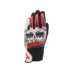 MIG 3 UNISEX LEATHER GLOVES-BLACK/RED SPRAY/WHITE