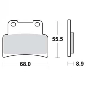 SBS844 BREMSEKLOSSER Front
