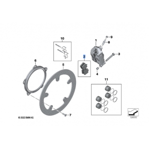 Set of brake pads, sintered metal Set bromsbelägg i sintermetall